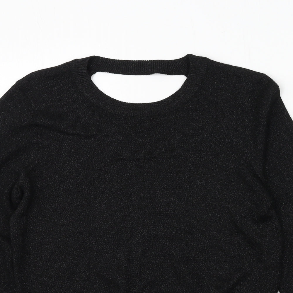 George Womens Black  Knit Pullover Jumper Size 8