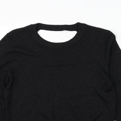 George Womens Black  Knit Pullover Jumper Size 8