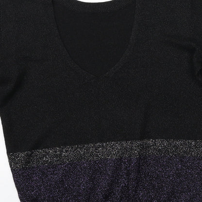 George Womens Black  Knit Pullover Jumper Size 8