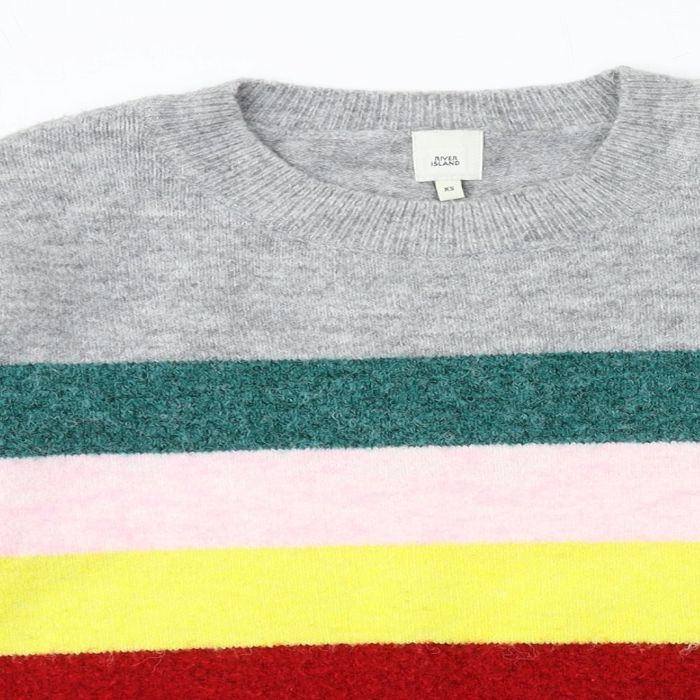 Womens UK Size XS River Island Multicoloured Pullover Jumper