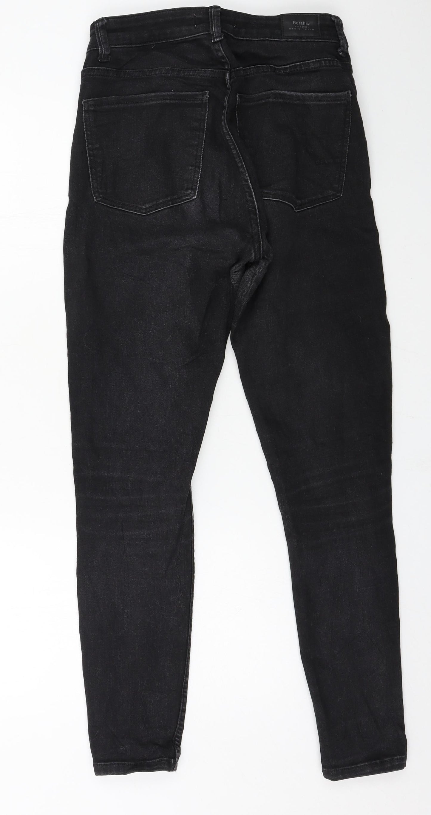Bershka Womens Black  Denim Skinny Jeans Size 8 L28 in