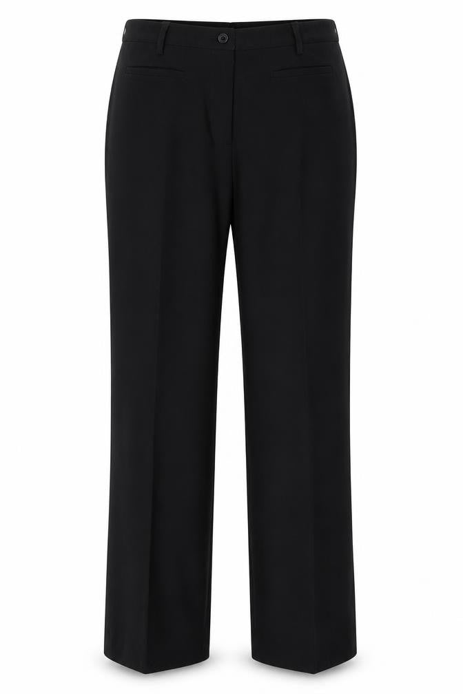 Front view of Damart women’s black trousers, size UK 14, 30-inch leg