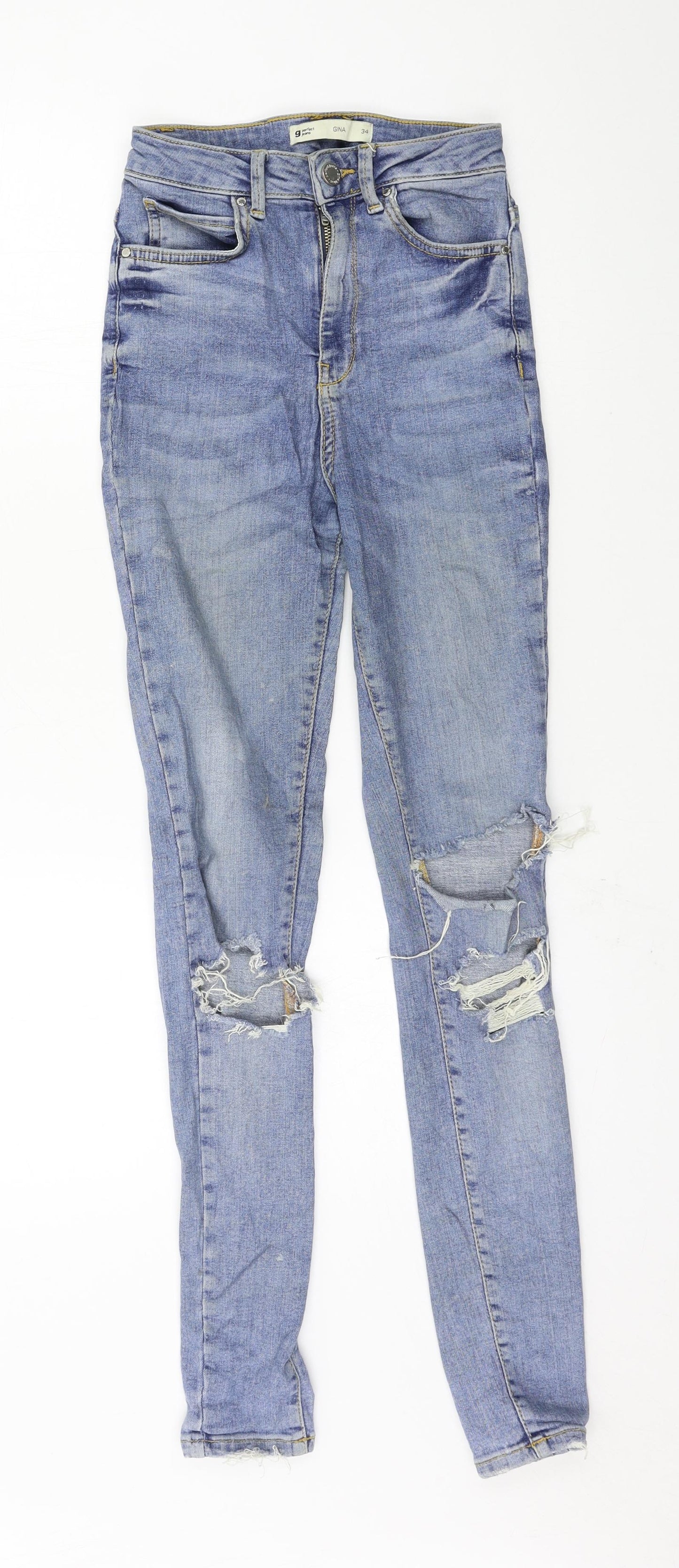 Womens UK Size 6 Gina Regular Fit Skinny Blue Jeans
