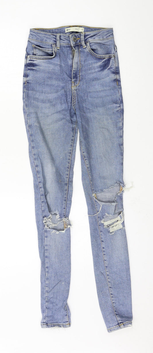 Womens UK Size 6 Gina Regular Fit Skinny Blue Jeans
