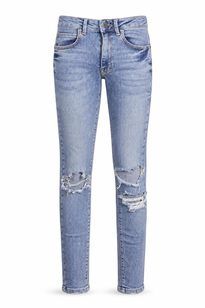 Front view of Gina women’s blue denim skinny jeans, size UK 6, 29-inch leg