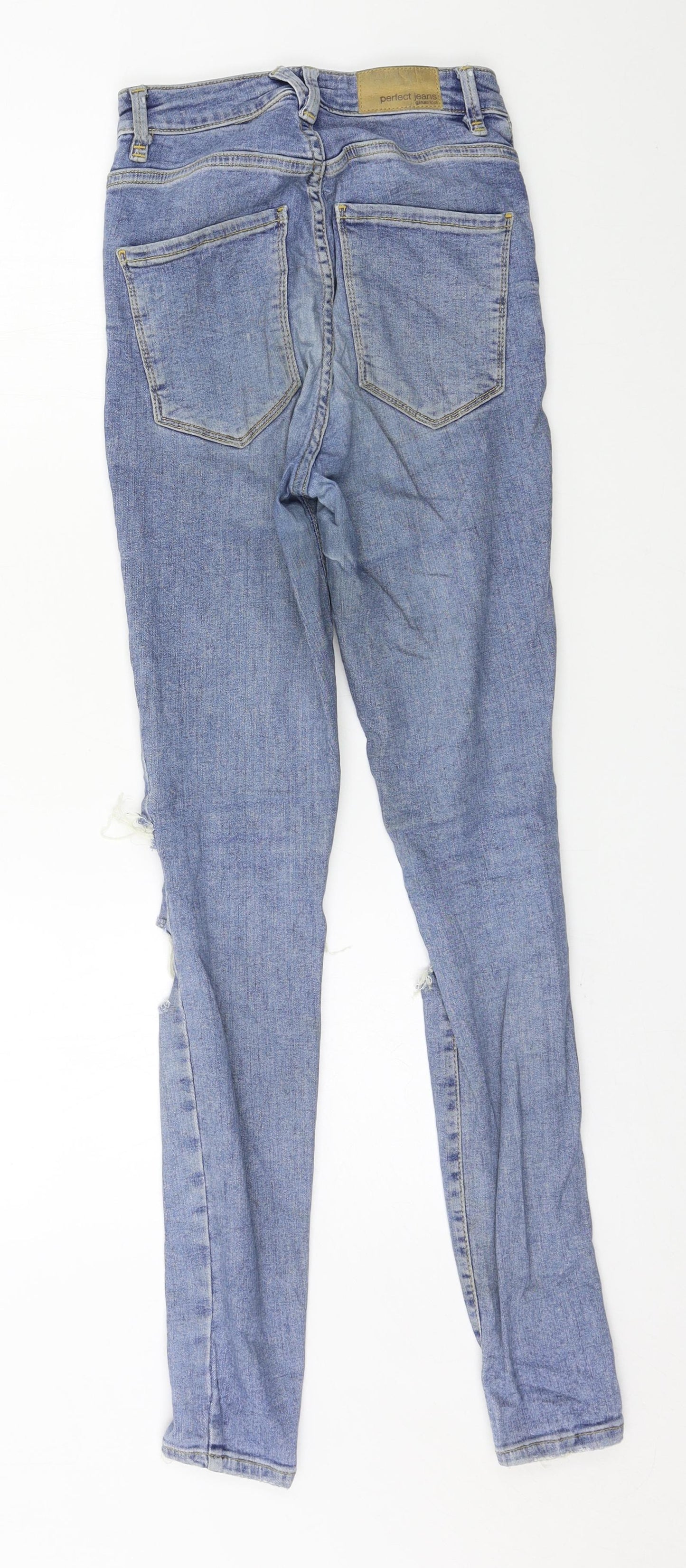 Womens UK Size 6 Gina Regular Fit Skinny Blue Jeans
