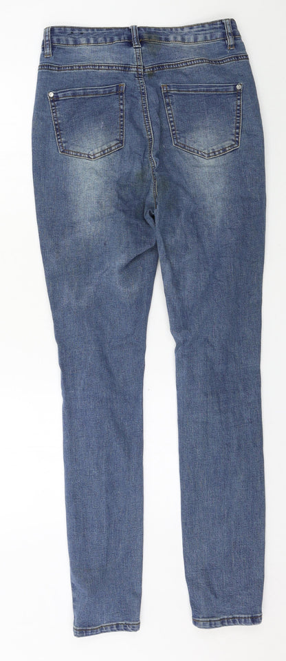 Missguided Womens Blue  Denim Skinny Jeans Size 10 L30 in