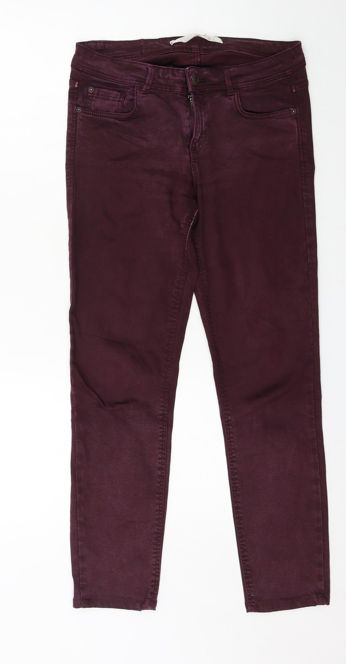 Zara Womens Purple  Denim Skinny Jeans Size 30 in L25 in