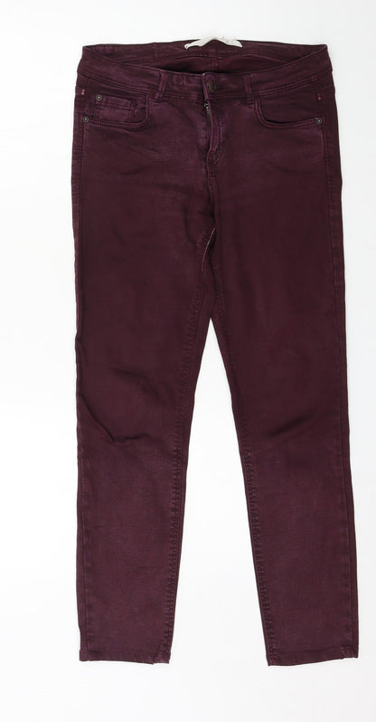 Zara Womens Purple  Denim Skinny Jeans Size 30 in L25 in