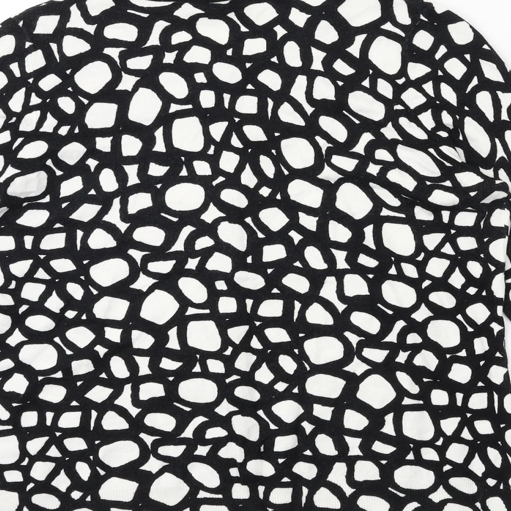 BHS Womens Black Geometric Knit Cape Jumper Size 14