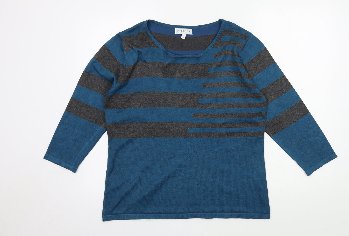 Womens UK Size L Chianti Blue Pullover Jumper