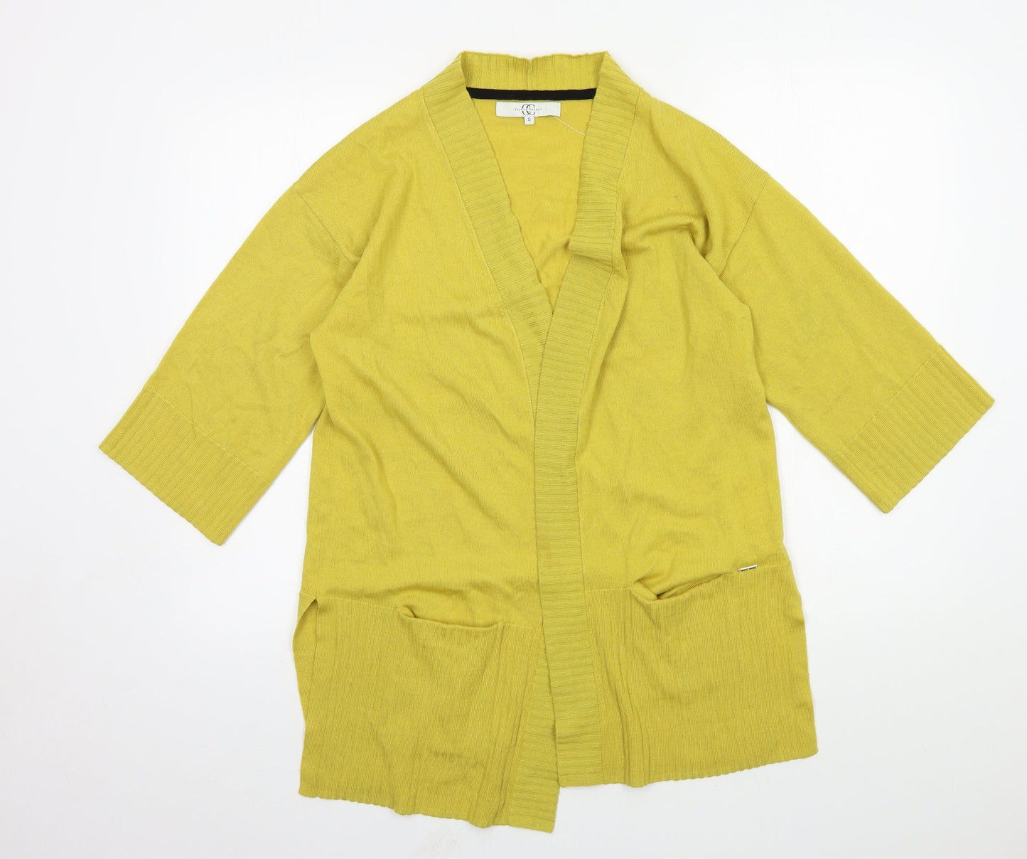 Womens UK Size S Country Casuals Yellow Cardigan Jumper
