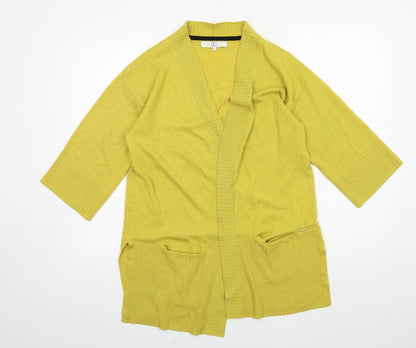 Womens UK Size S Country Casuals Yellow Cardigan Jumper