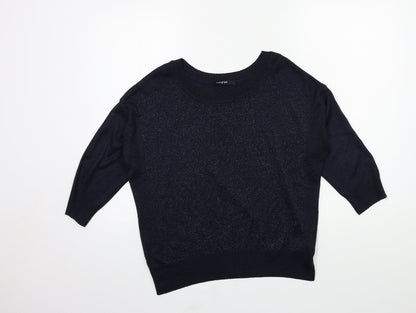 Autograph Womens Blue  Knit Pullover Jumper Size 10