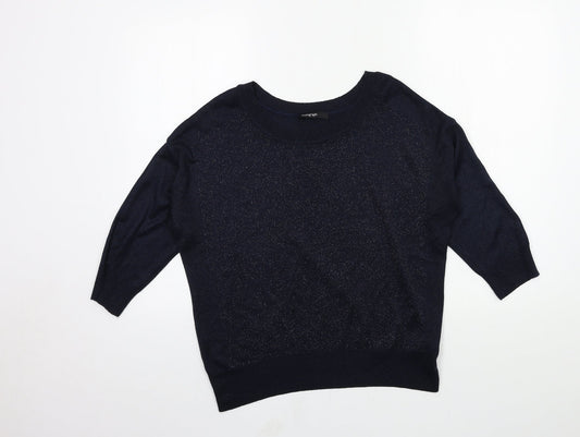 Autograph Womens Blue  Knit Pullover Jumper Size 10