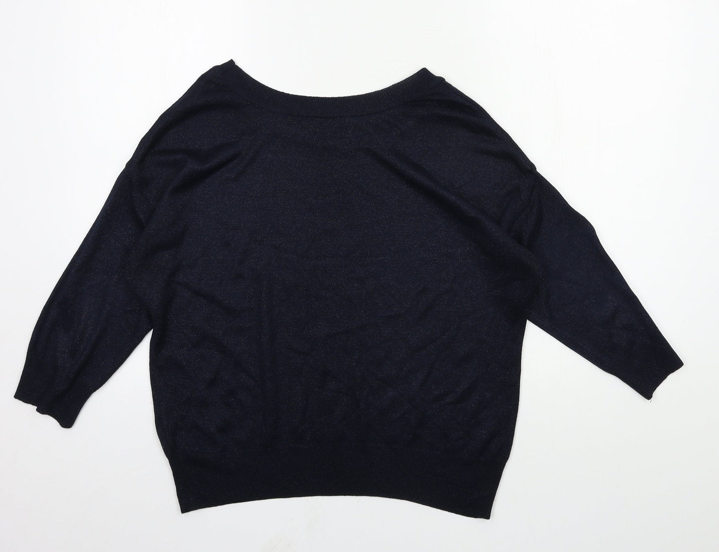 Autograph Womens Blue  Knit Pullover Jumper Size 10