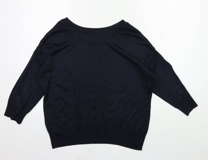 Autograph Womens Blue  Knit Pullover Jumper Size 10