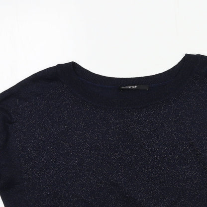 Autograph Womens Blue  Knit Pullover Jumper Size 10
