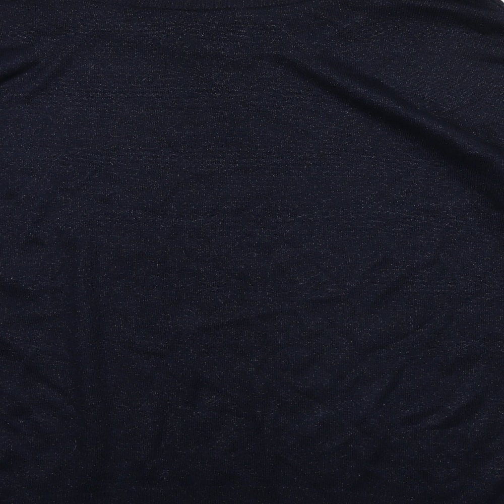 Autograph Womens Blue  Knit Pullover Jumper Size 10