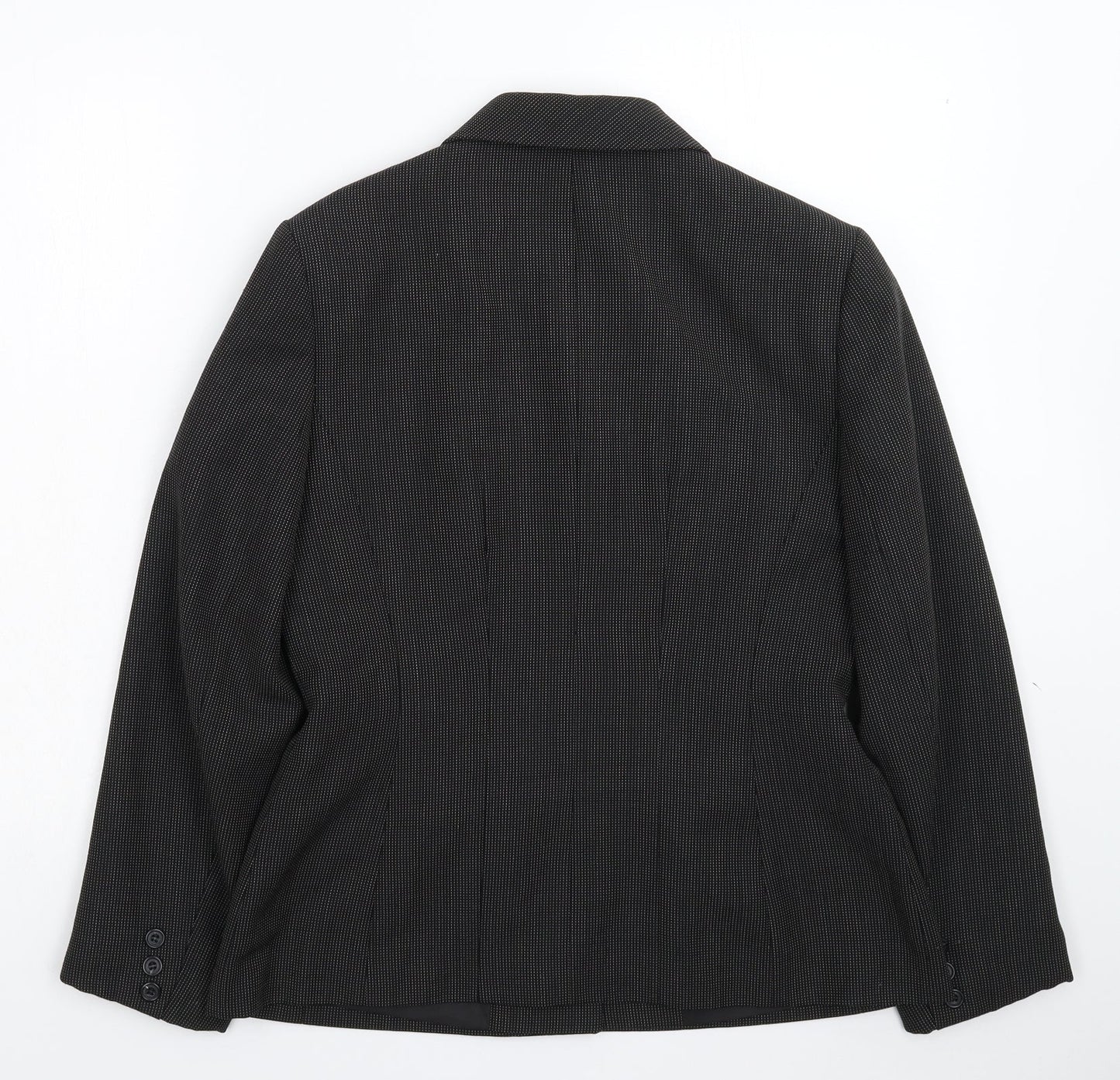 NEXT Womens Black Striped  Jacket Suit Jacket Size 12