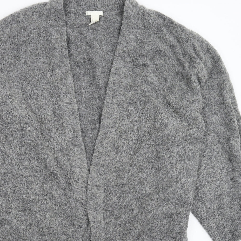 Womens UK Size M H&M Grey Cardigan Jumper