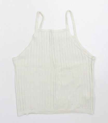 Atmosphere Womens White  Knit Basic Tank Size 14