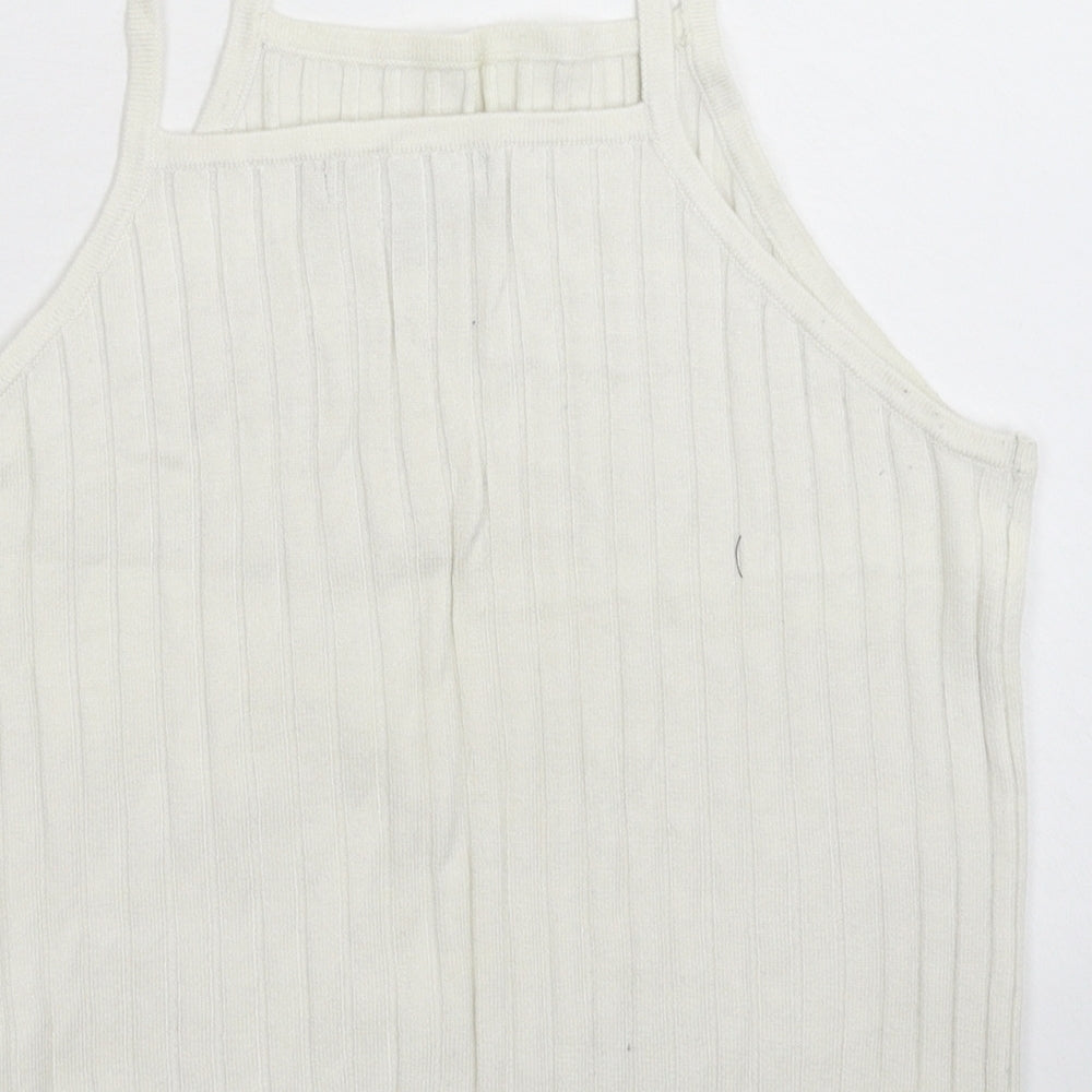 Atmosphere Womens White  Knit Basic Tank Size 14