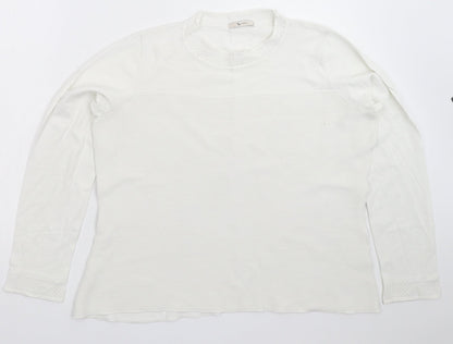 TU Womens White  Knit Pullover Jumper Size 18