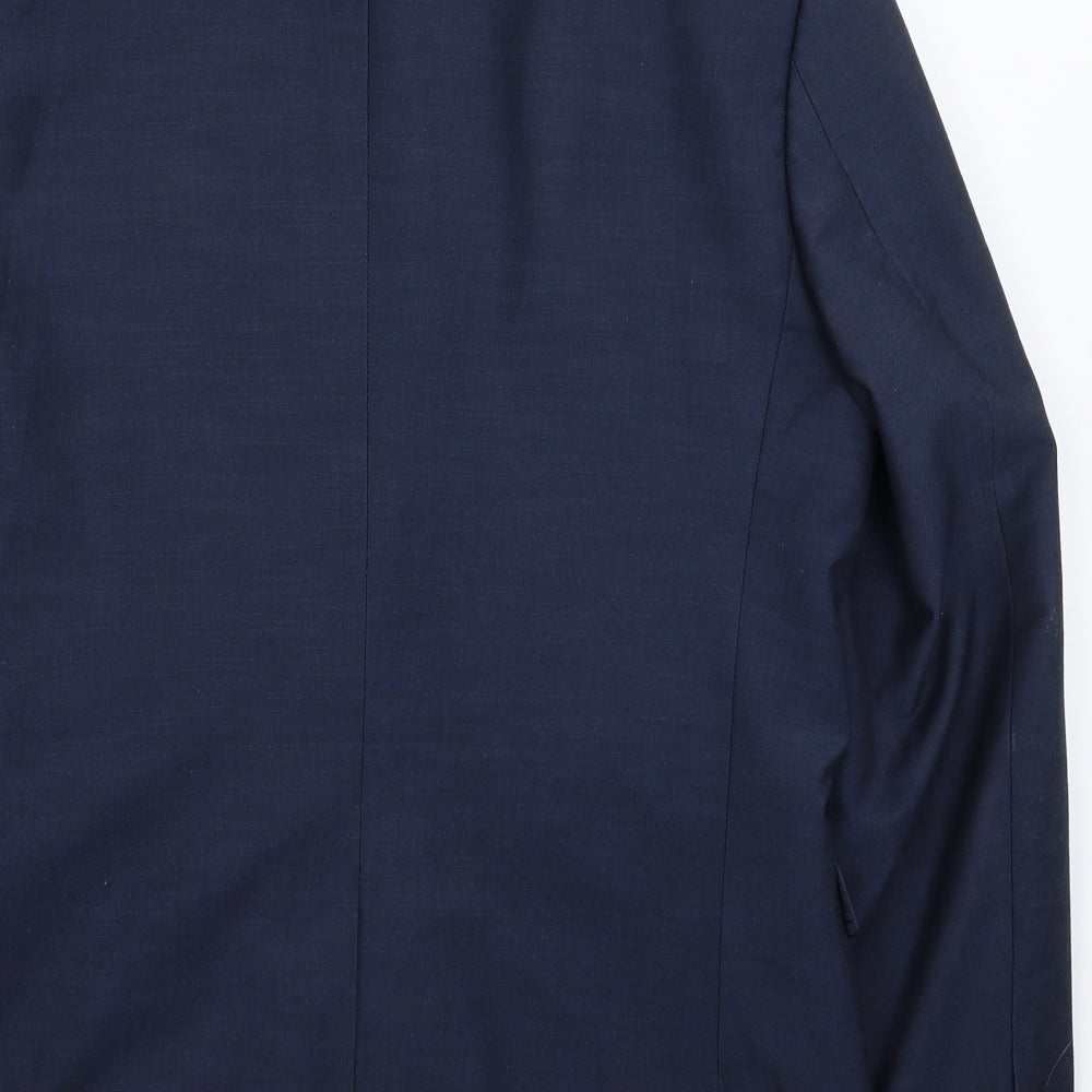 Mens UK Size 40 Cedar Wood State Regular Blue Suit Jacket