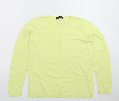 Womens UK Size M Marks and Spencer Yellow Pullover Jumper
