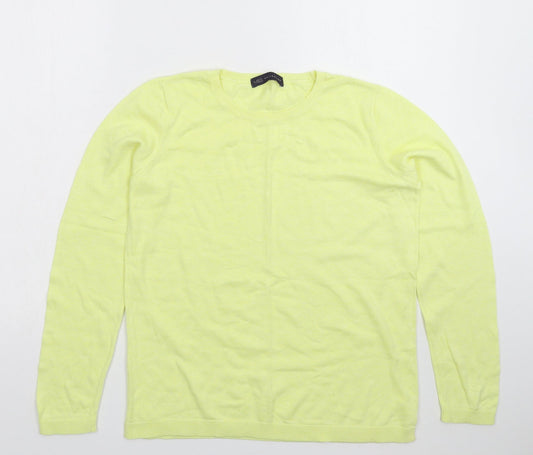 Womens UK Size M Marks and Spencer Yellow Pullover Jumper