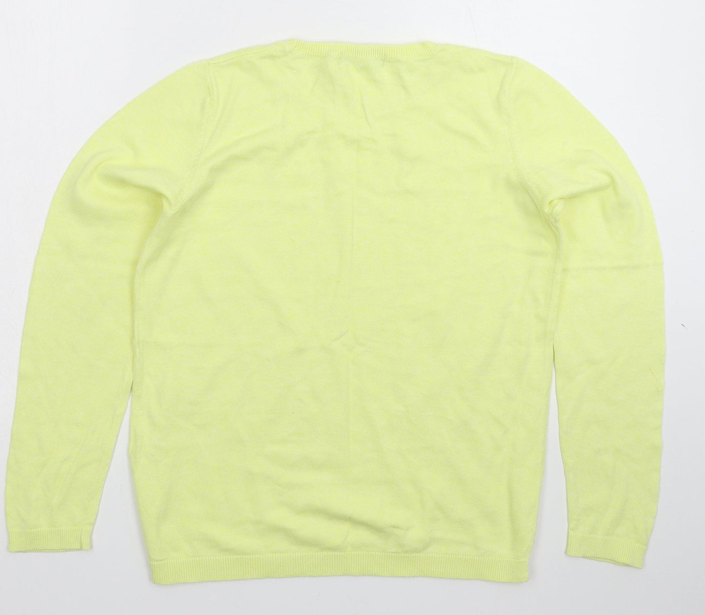 Womens UK Size M Marks and Spencer Yellow Pullover Jumper