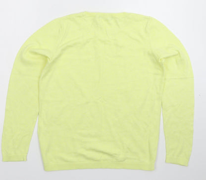 Womens UK Size M Marks and Spencer Yellow Pullover Jumper