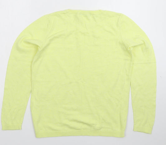 Womens UK Size M Marks and Spencer Yellow Pullover Jumper