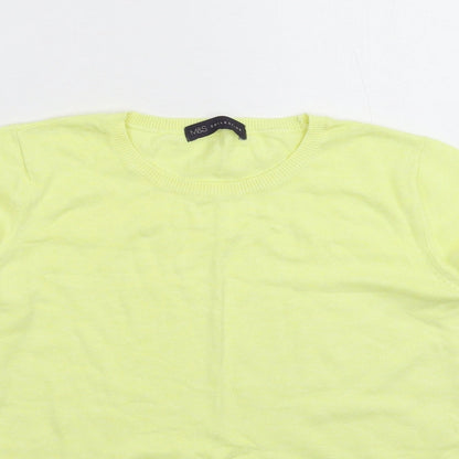 Womens UK Size M Marks and Spencer Yellow Pullover Jumper