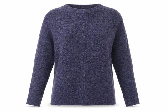 Front view of Papaya women’s blue knit jumper, size M
