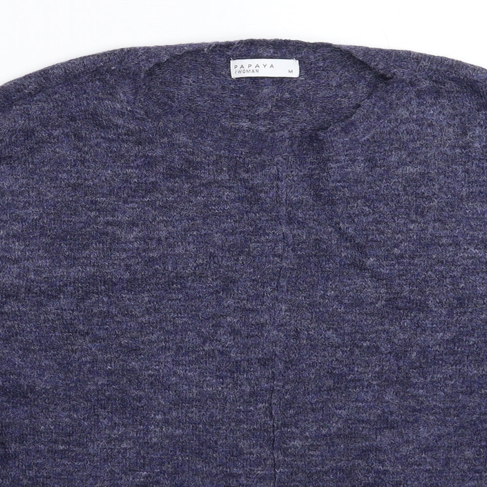Womens UK Size M Papaya Blue Pullover Jumper