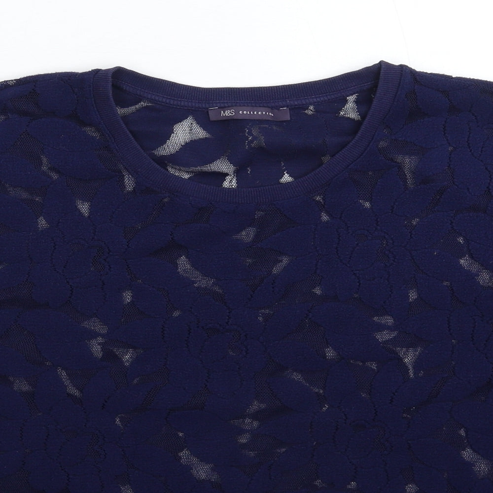 Womens UK Size 16 Marks and Spencer Blue Pullover Jumper