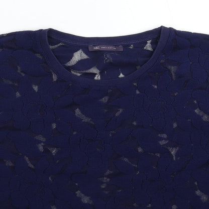 Womens UK Size 16 Marks and Spencer Blue Pullover Jumper