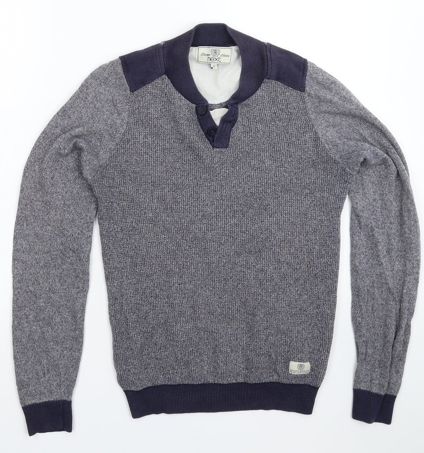 NEXT Mens Blue  Knit Pullover Jumper Size XS