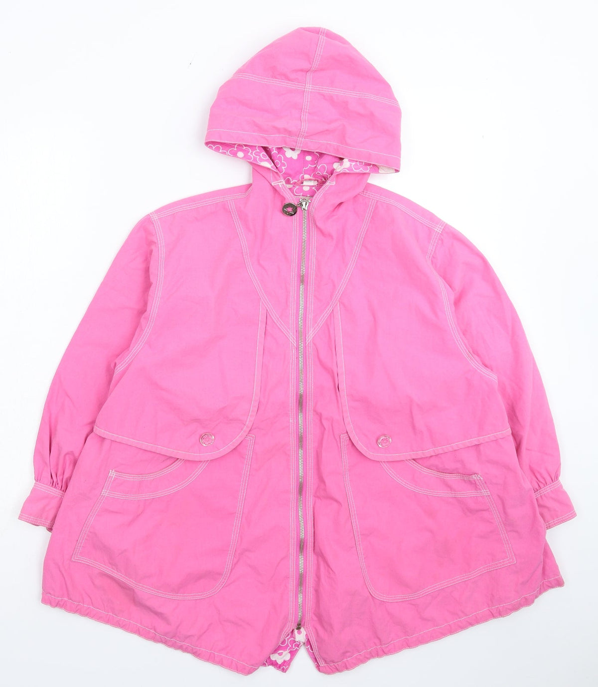 Additional front view of Top Five girls’ pink jacket coat, size 9, years