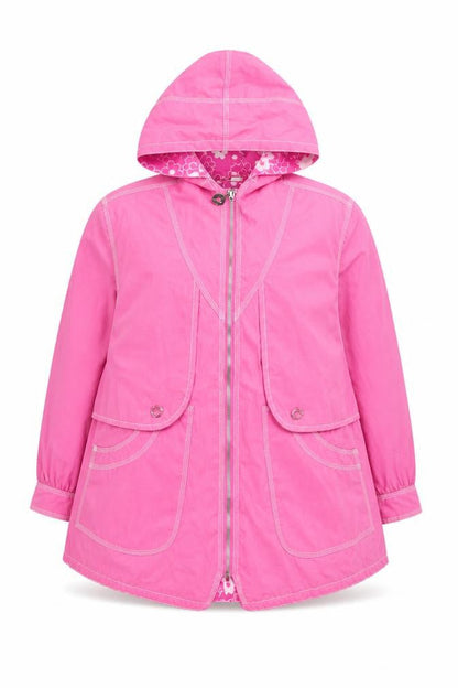 Front view of Top Five girls’ pink jacket coat, size 9, years