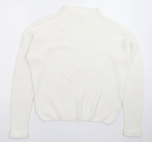 Primark Womens White  Knit Pullover Jumper Size 14