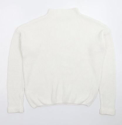 Primark Womens White  Knit Pullover Jumper Size 14