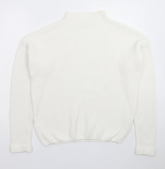 Primark Womens White  Knit Pullover Jumper Size 14