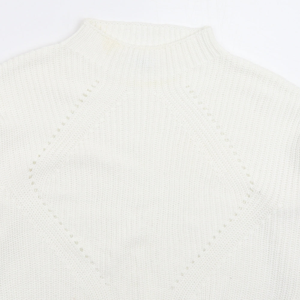 Primark Womens White  Knit Pullover Jumper Size 14