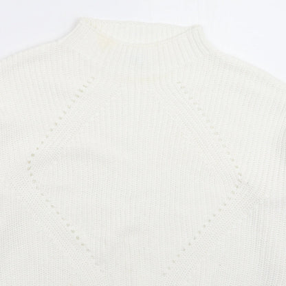 Primark Womens White  Knit Pullover Jumper Size 14