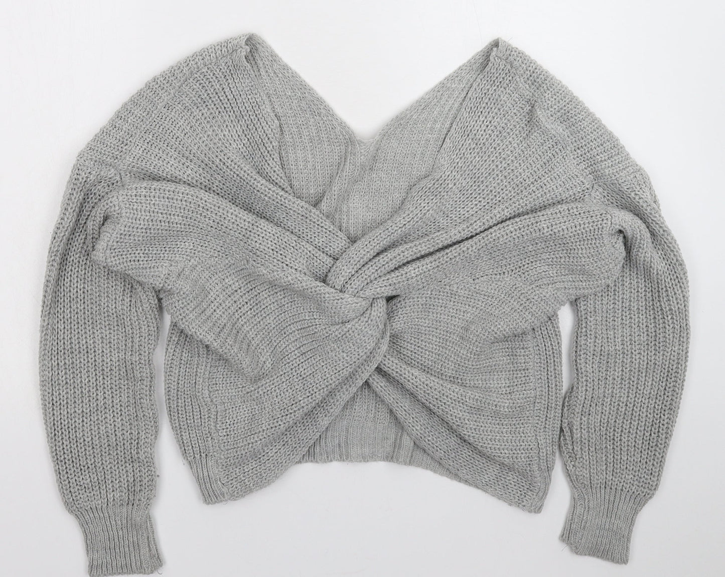 Womens UK Size XL Preworn Grey Pullover Jumper