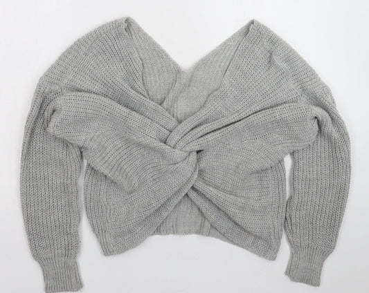 Womens UK Size XL Preworn Grey Pullover Jumper