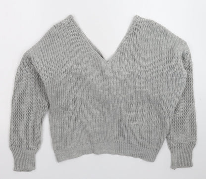 Womens UK Size XL Preworn Grey Pullover Jumper